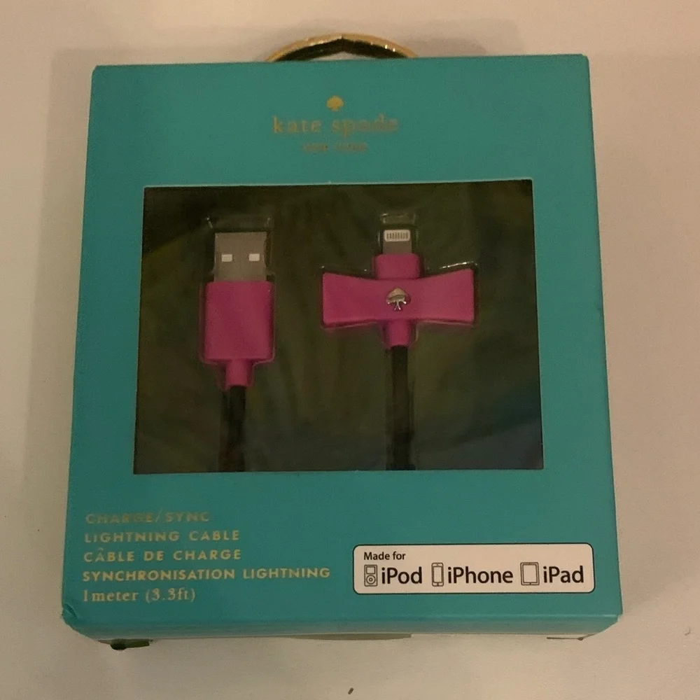 Kate Spade Pink Lightning Cable for Apple Devices